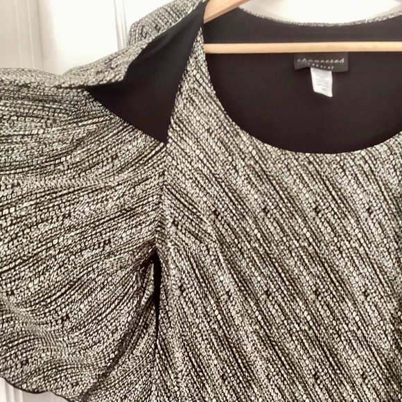 Vtg CONNECTED APPAREL Micro Pleat Built-in Jacket Dress Midi Size 10 Elegant - Picture 11 of 14